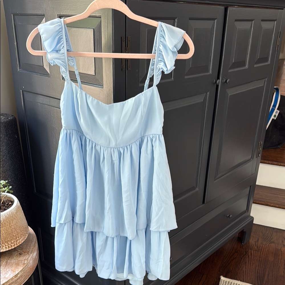 Lucy in the Sky Light Blue Layered Blouse